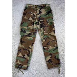 US Military Cargo Pants Men Small Regular Woodland Camo BDU Trousers 30x30